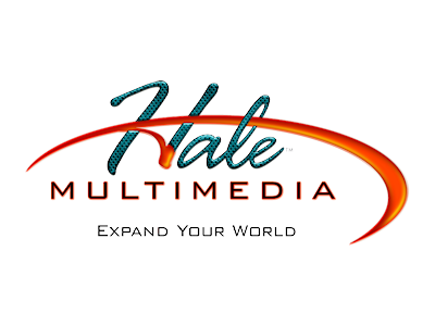 Hale Multimedia logo featuring the brand name 'Hale' in stylized script, accompanied by the word 'MULTIMEDIA' in bold text, with the slogan 'EXPAND YOUR WORLD' underneath.