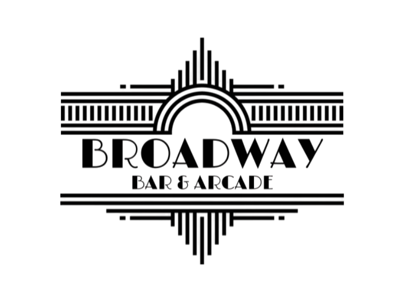 Logo of Broadway Arcade with a decorative design.